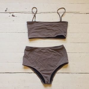 NU SWIM straight top + basic high bottom